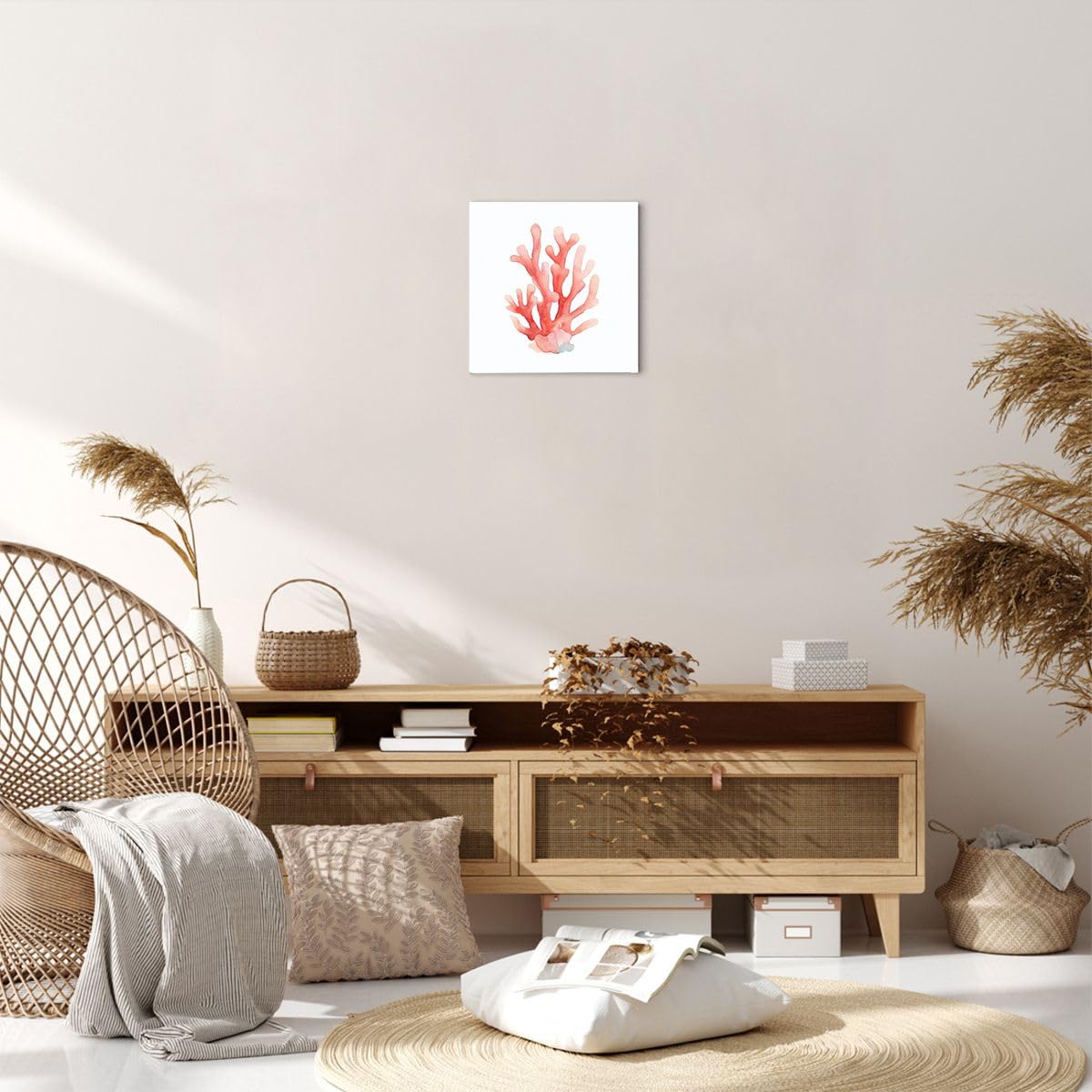 Lienzos Decorativos Arrecife De Coral Playa Minimalismo Cuadro Sobre Lienzo Moderno 30x30cm Cuadros Decoracion Salon Dormitorio Cocina Cuadros Pared Imágenes Wall Art Prints Decor Canvas AC30x30-5858