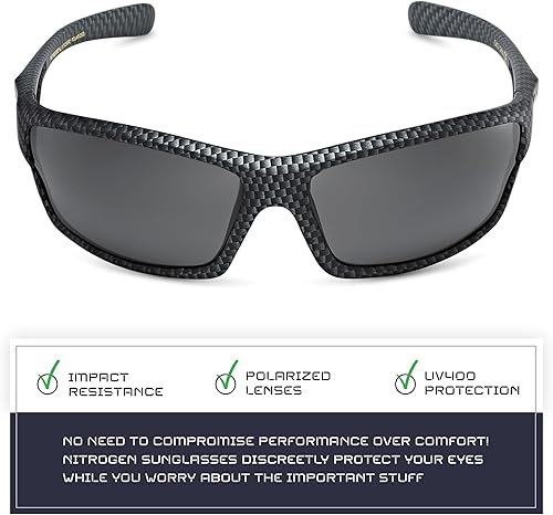 Miniatura 317 de Nitrogen - Gafas de sol deportivas polarizadas envolventes para hombre y mujer, UV400, para conducir, pescar, correr, andar en bicicleta, gafas