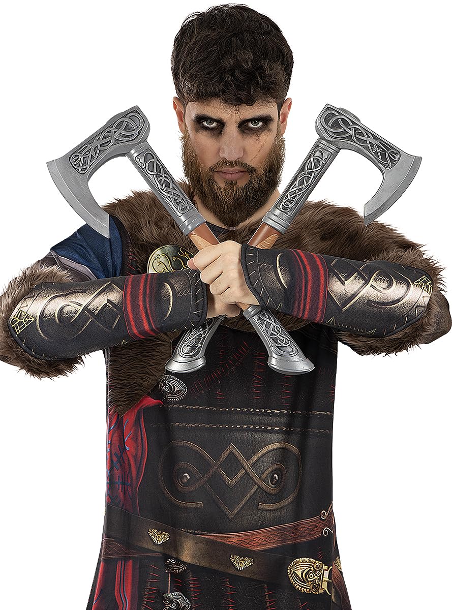 Funidelia | Assassin's Creed Valhalla Axt für Herren und Damen Games, Assassin's Creed - Zubehör für Erwachsene, Zubehör für Kostüm - Braun