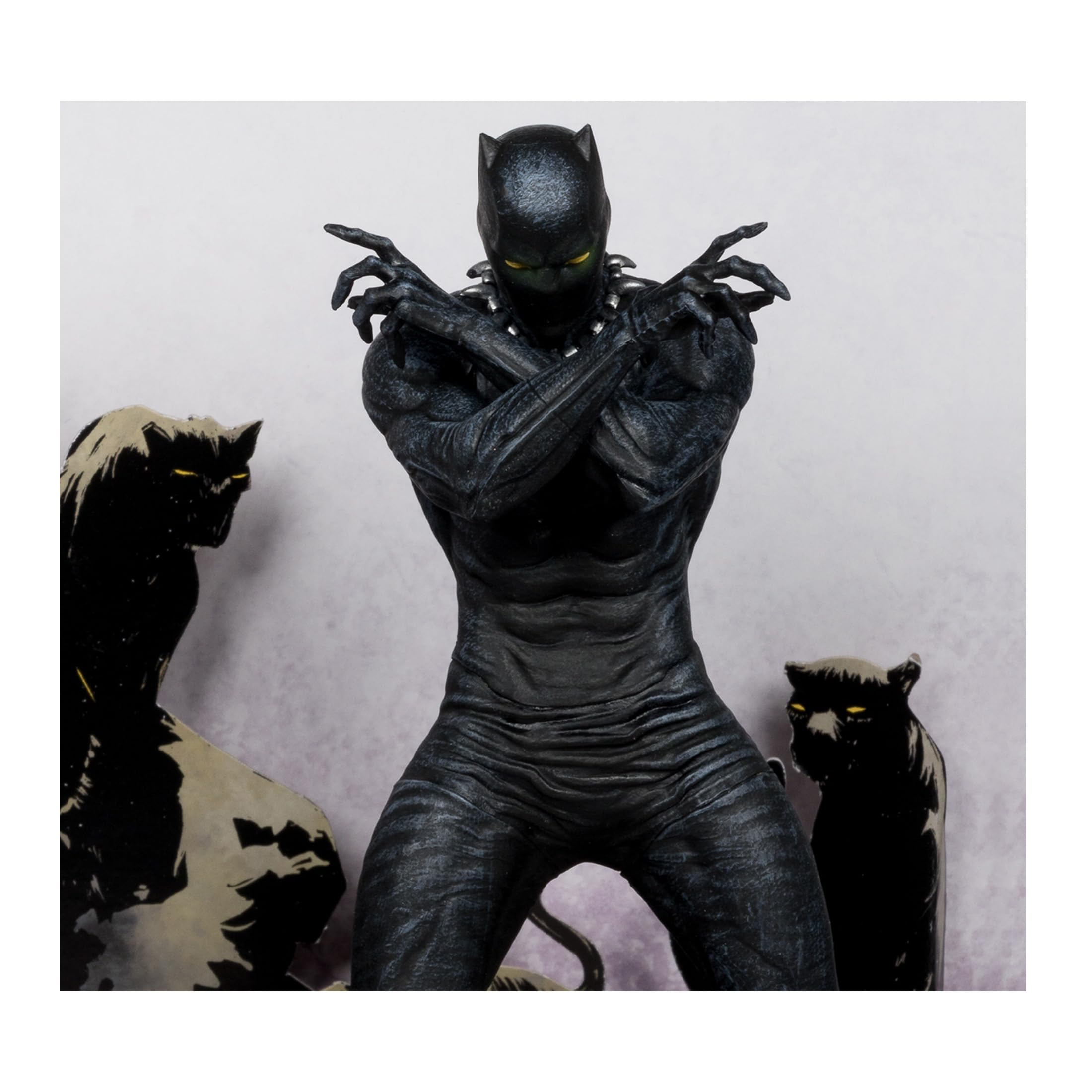 McFarlane Marvel Black Panther 1:10th Scale Collectible with Scene (Marvel Knights #4) Toys, Multicolor, 6.93 inches - Image 2