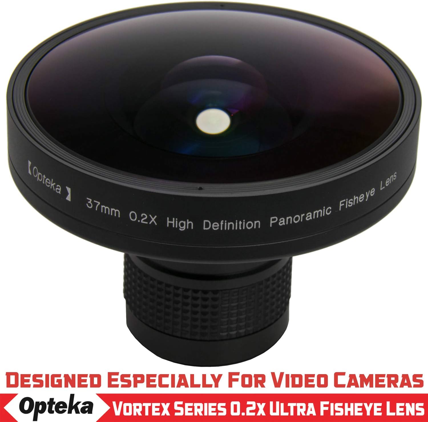 Best Deal 🛒 Opteka Platinum Series 37mm 0.2X HD Large Panoramic Vortex Fisheye Lens for Video Cameras