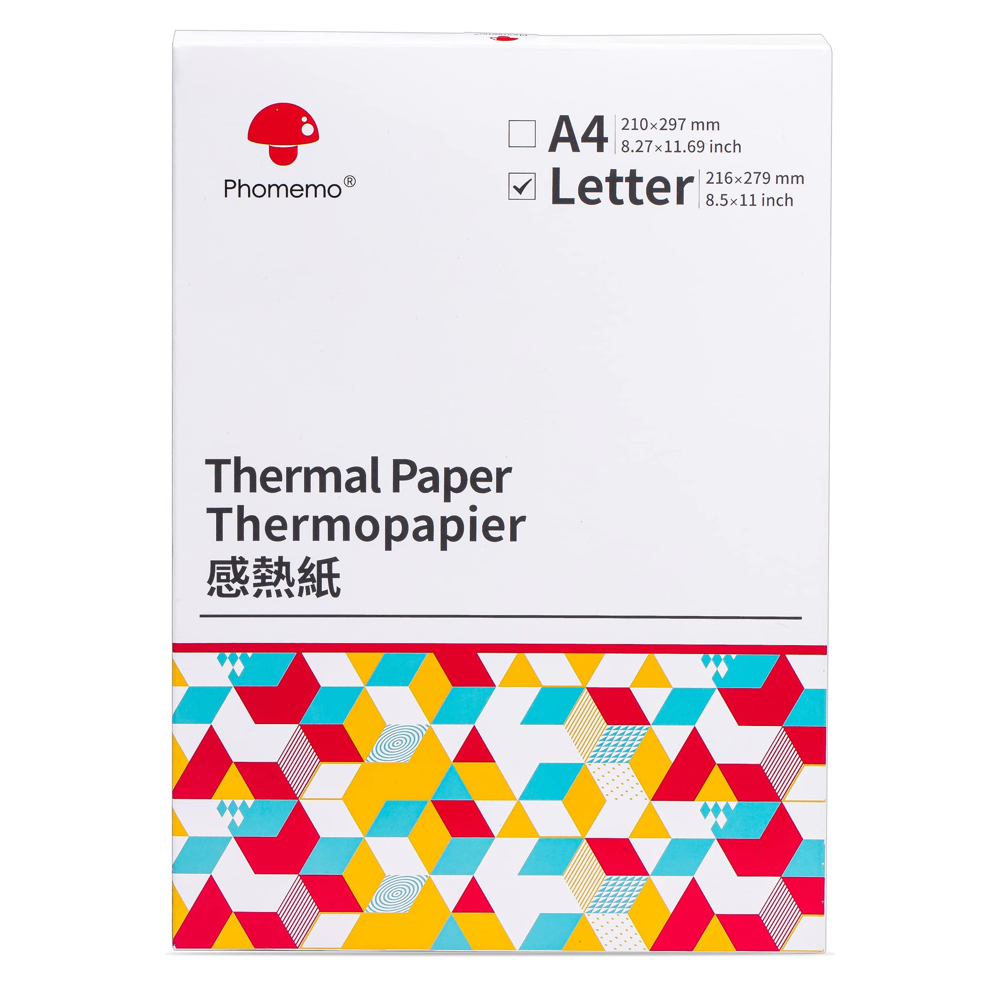 ItariUS Letter Thermal Paper for M08F-Letter Portable Printer,Multipurpose Thermal Paper for Picture, Homework,Contract,8.5" x 11" Size,200 Sheets
