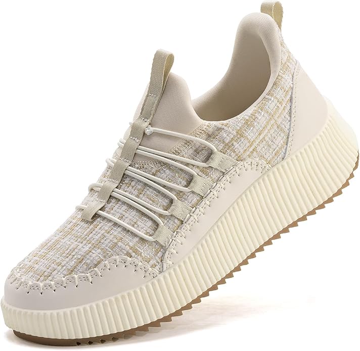 Kyedoo Women&#39;s Platform Chunky Sneakers Comfortable Casual Fashion Lace-up City Travel Walking Shoes