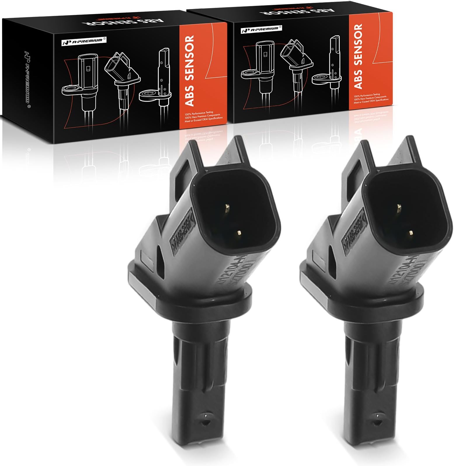 A-Premium 2PC Set Front ABS Wheel Speed Sensor Compatible with Ford Transit Connect 2014 2015 2016 2017 2018 2019 - Front Driver and Passenger Side