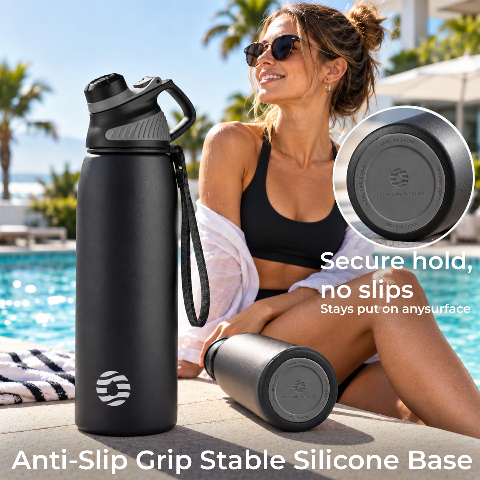 Amazon.com : FJbottle 32oz Stainless Steel Insulated Water Bottle