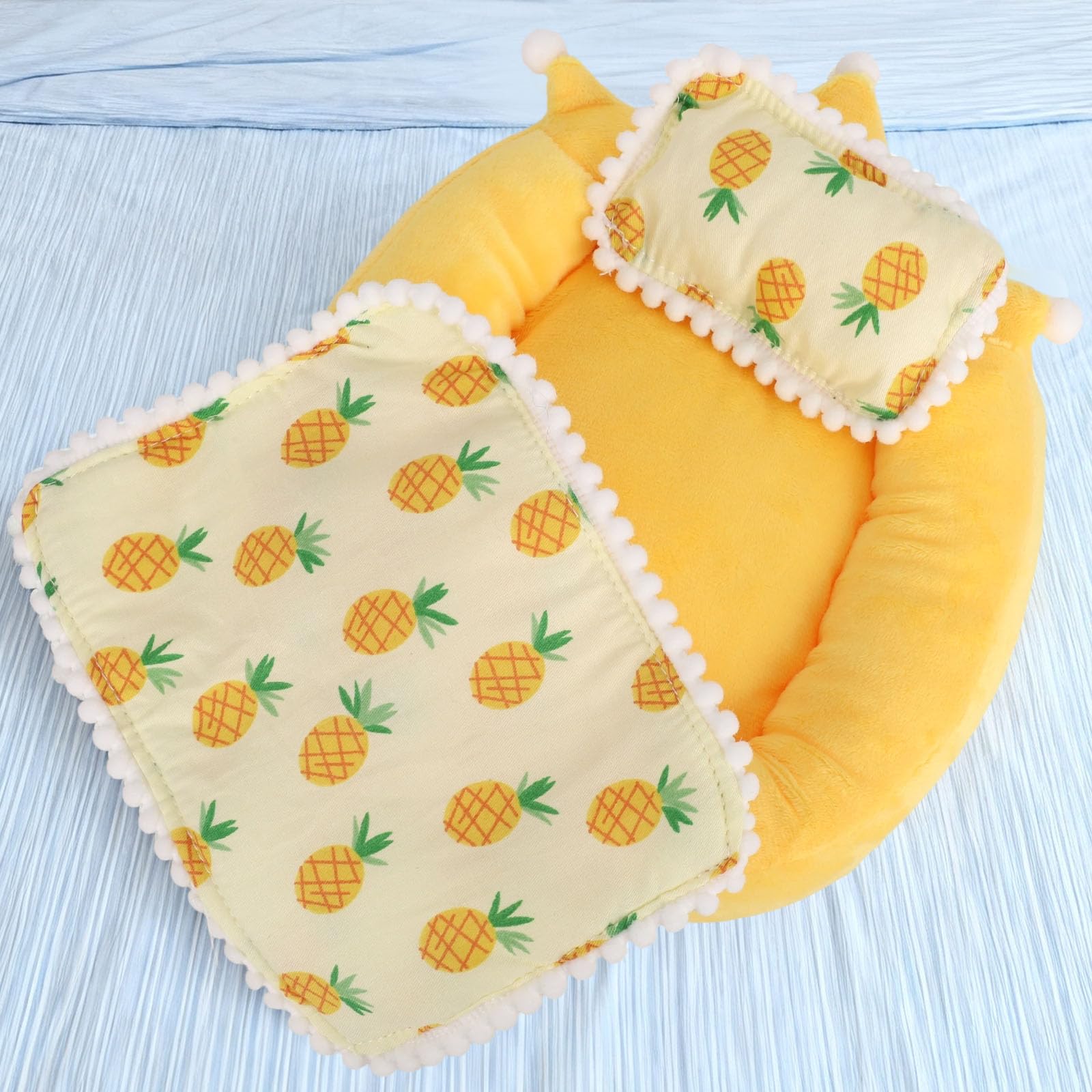 Mini Doll Bed Sofa with Mattress & Pillow & Quilt - Image 4