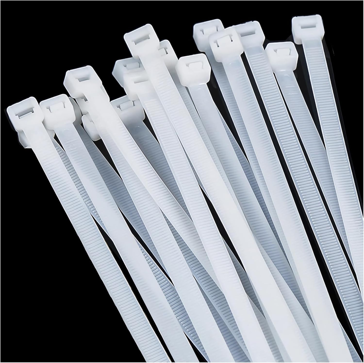 Zip ties 18 inch white Cable ties 100 pcs/Pack outdoor use wire ties with 60 Pounds tensile