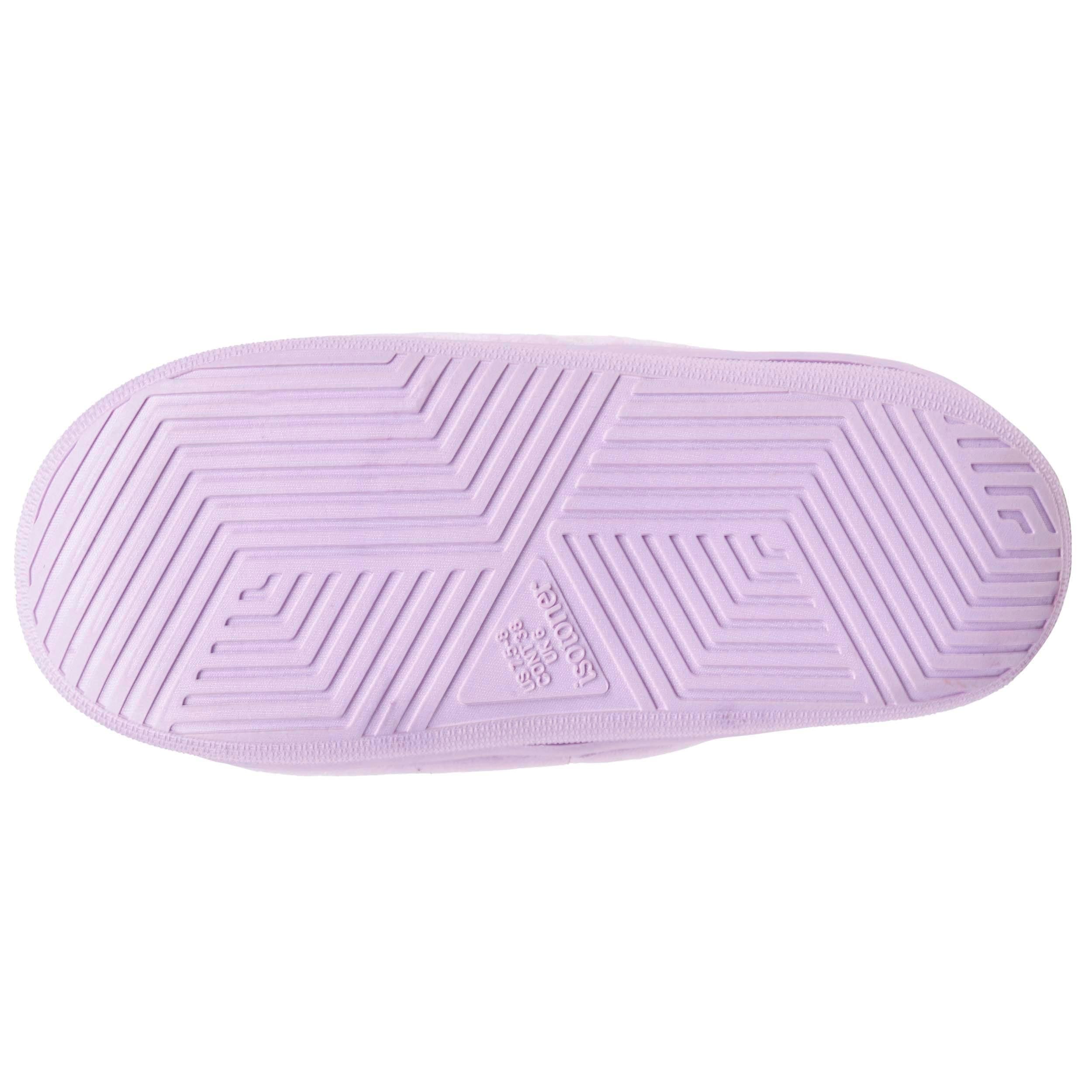Isotoner Chaussons pantoufles Mules ouvertes femme velours semelle bloup xtra confort,