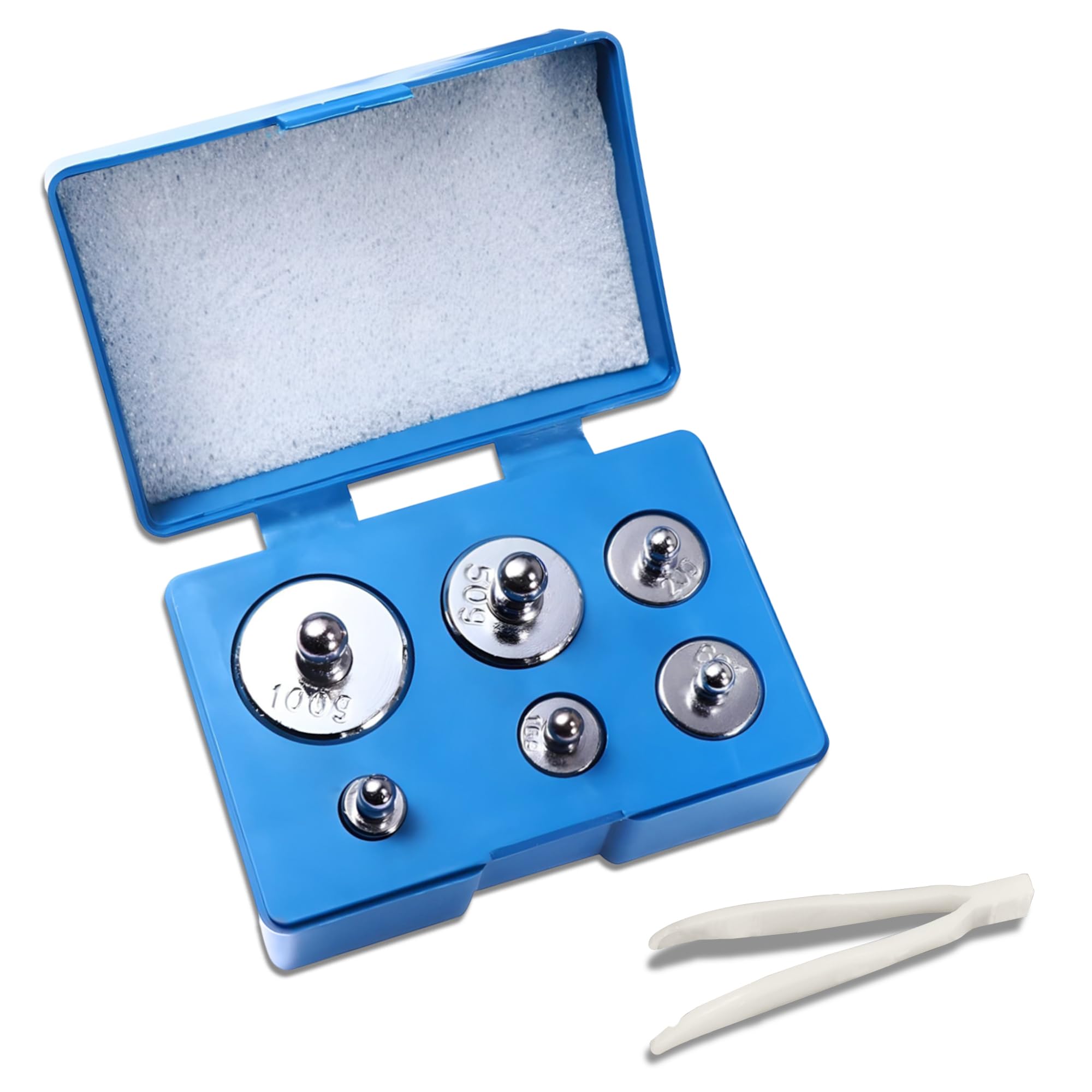 WedDecor 200g Calibration Scale Weight Set with Tweezers, 6pcs