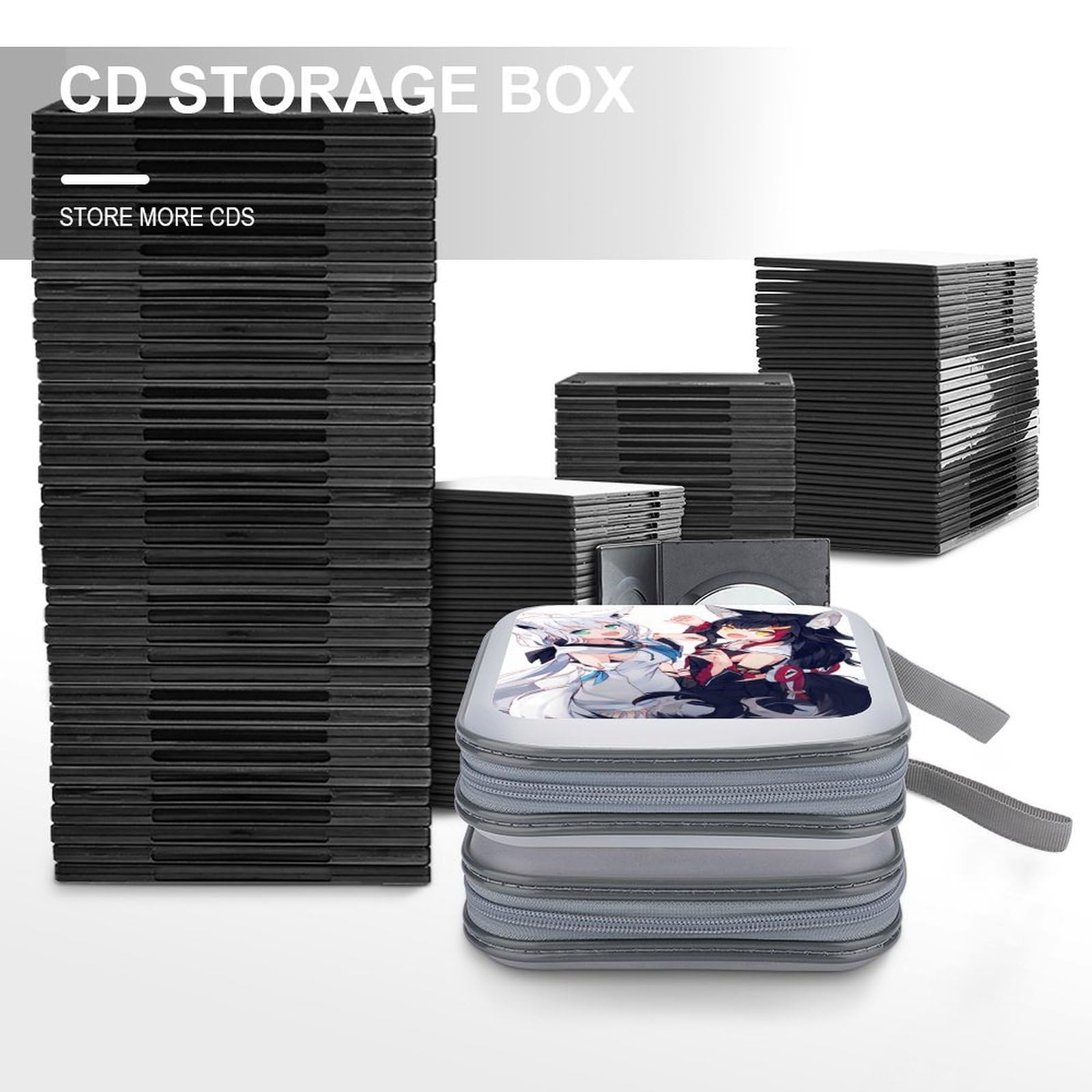 Amazon.co.jp: CDケース 白上フブキ ホロライブ ディスクケース CD