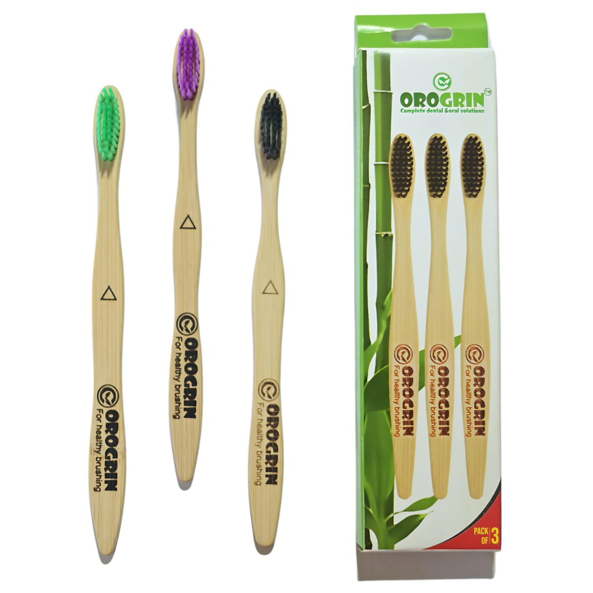 OROGRIN Adult Bamboo Manual Toothbrush-Ultra-Soft Charcoal Activated Bristles, Eco-Friendly & Biodegradable|Bpa Free|Compostable Handle|Anti-Bacterial (Multicolor, Pack Of 3) (B0DFVF3VZZ) Amazon Price History, Amazon Price Tracker