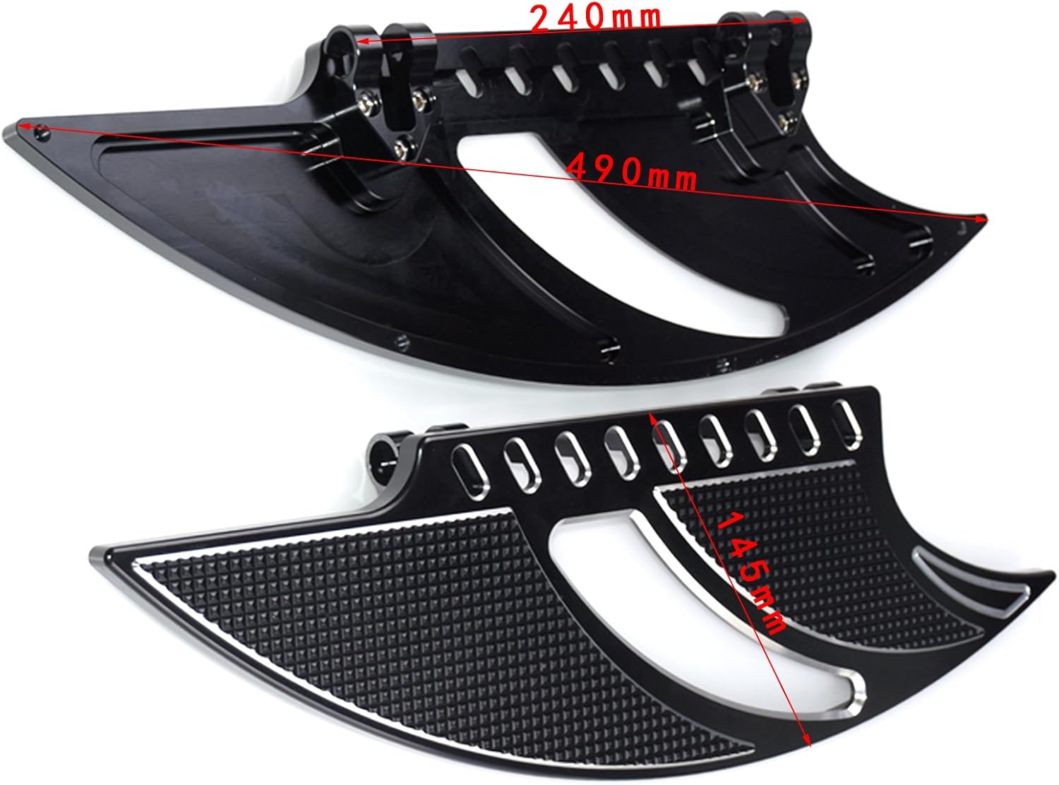 Motorcycle Rear Passenger Driver Rider Front Floorboards Brake Arm Lever Kit Fit for Harley Touring Electra Glide Road Glide Road King Street Glide Softail Dyna 1986-2025 Black