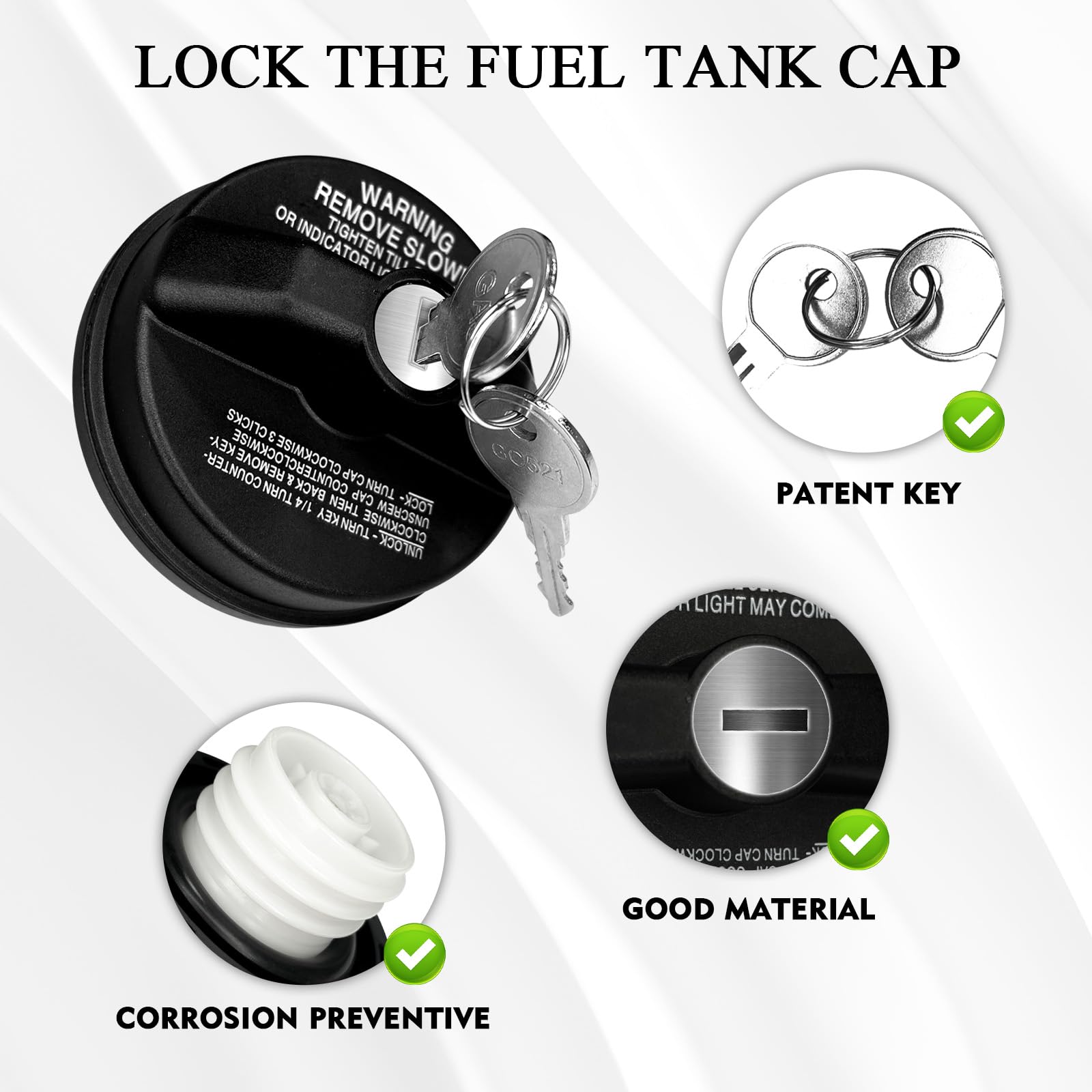 Click&Fit Locking Gas Tank Cap 1-11/16 In Dia Replacement - Foto 12