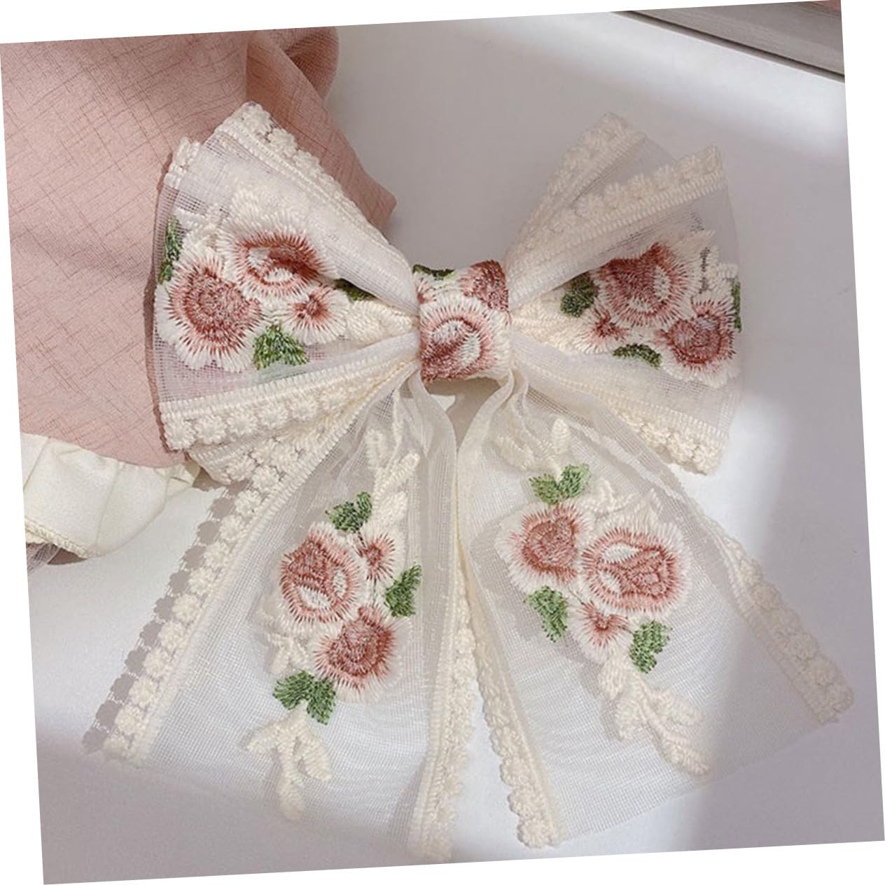 Operitacx 5rollos Cinta De Encaje Rosa Floral Para Manualidades Metros De Material Para Accesorios De Cabello y Decoración De Bodas