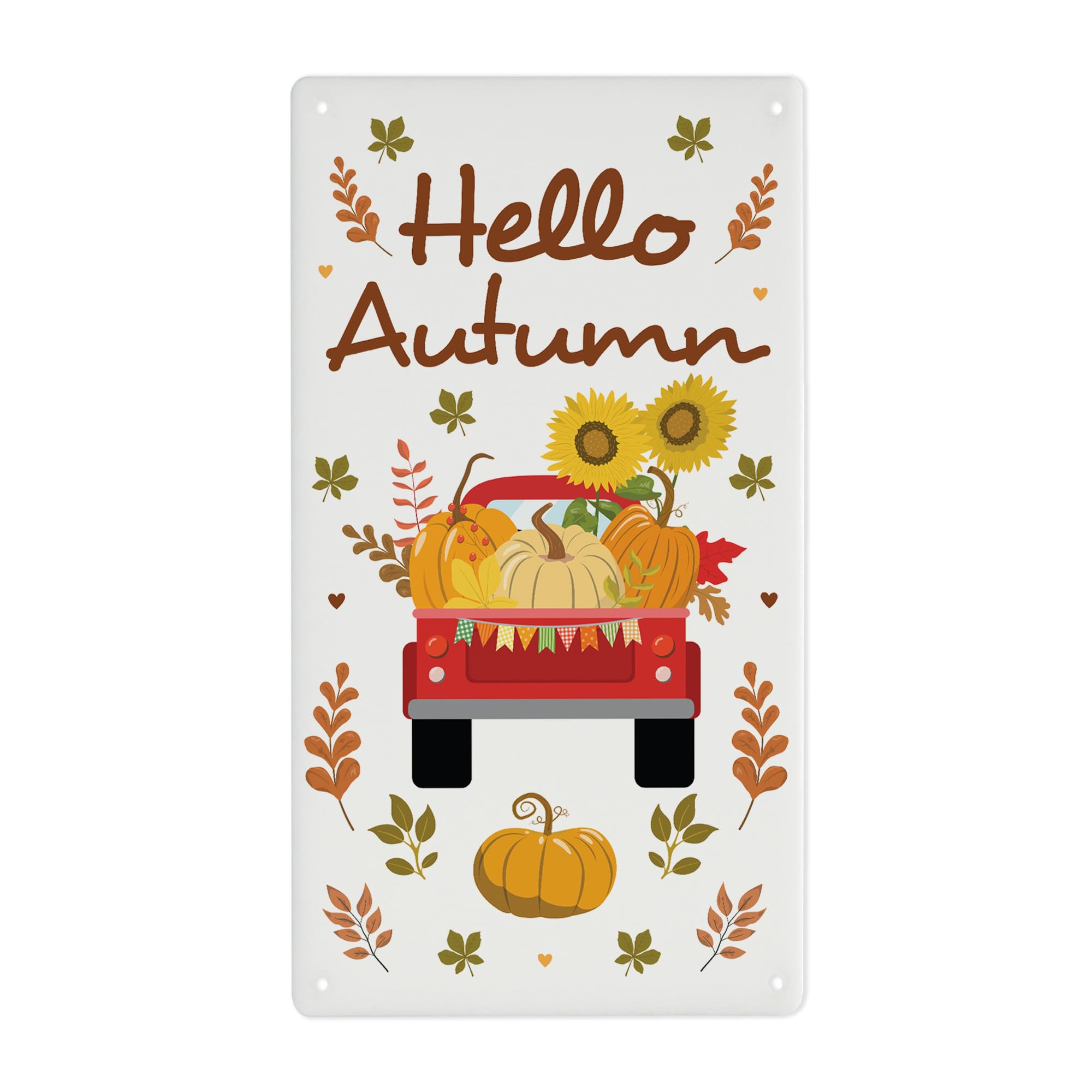 Red Ocean Autumn Wall Plaque Decorations Autumn ifts Leaves Pumpkins Autumnal Accessories Decor For Thanksgiving Home Decor Signs