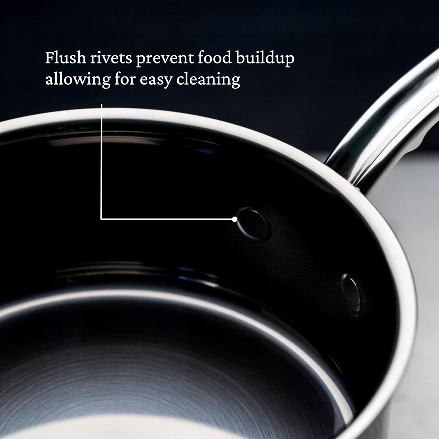 Hestan - NanoBond Collection - Titanium Stainless Steel 3-Quart Sauce Pan with Lid - Toxin, PFAS, & Chemical Free Clean Cookware, Induction Cooktop Compatible