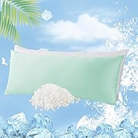 Vista 11 de WhatsBedding Almohada corporal de espuma viscoelástica con funda de algodón transpirable con cremallera, almohada de cuerpo completo para adultos