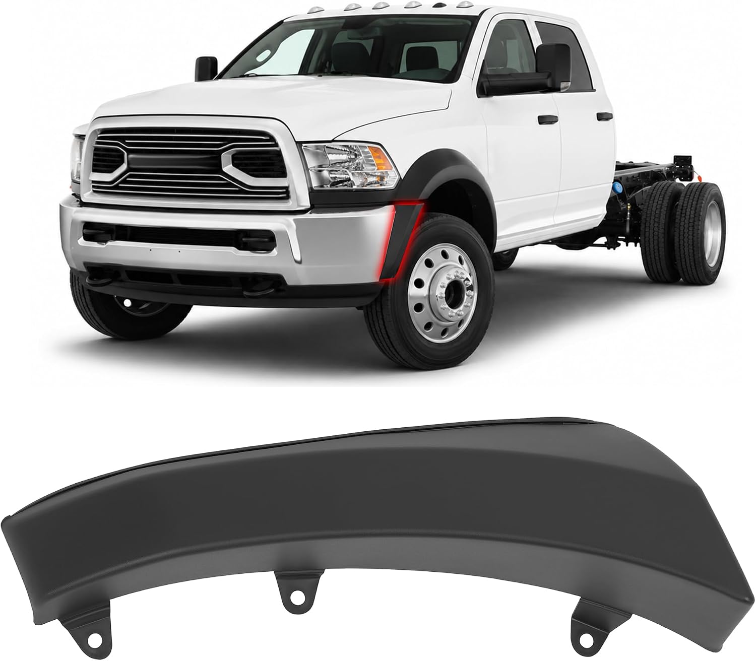 Left Fender Flare Set Compatible with 2011-2018 Ram 4500 5500