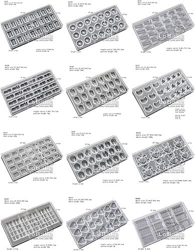 Miniatura 6 de Multiestilo de cacao, olivo, fruta, cubo, oso, caracol, corazón, forma de caracol, molde de policarbonato para chocolate, moldes para cubitos de