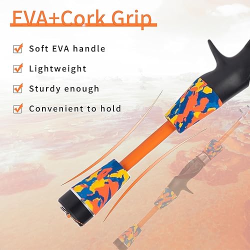 Miniatura 6 de Juego de caña de pescar para niños, caña de pescar telescópica portátil y carrete combo completo para niños, niñas, principiantes, jóvenes