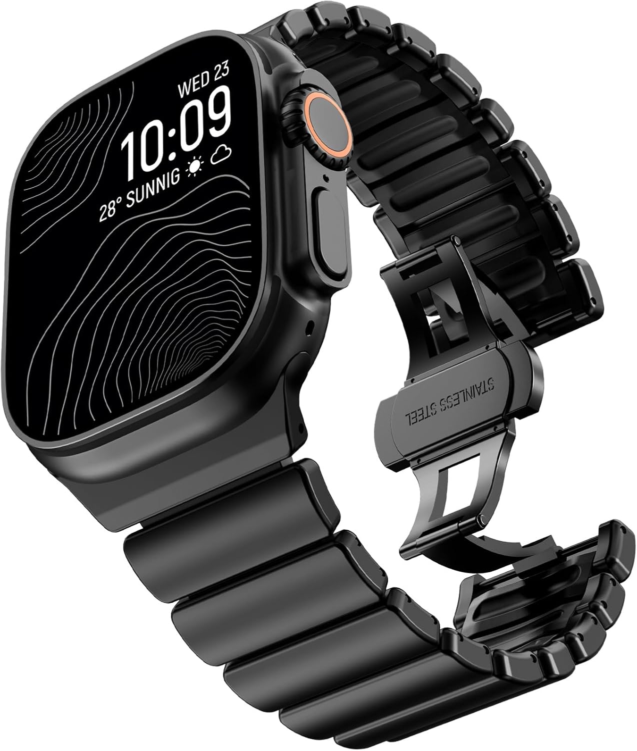 Amazon.com: CHANCHY Correa de titanio compatible con Apple Watch Ultra ...