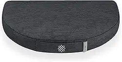 Almofada de meditação compacta e moderna – Travesseiros de meditação para viagem para sentar no chão – Almofada de casco de trigo sarraceno preenchida com capa removível + alça de transporte