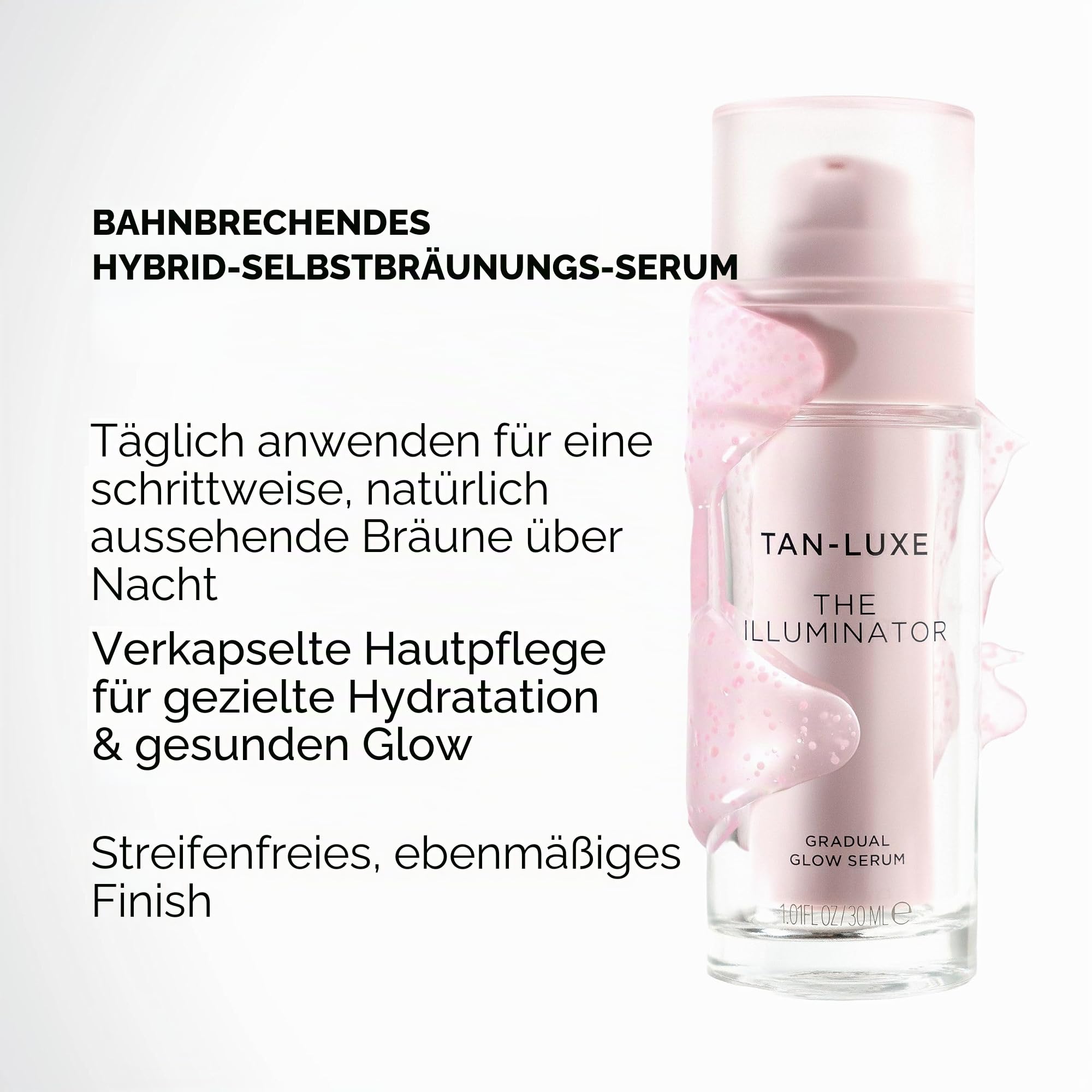 Tan-Luxe The Illuminator, Self-Tan Serum, Gradual Tanning Skincare, Hydrating Overnight Face Tanner With Hyaluronic Acid & Antioxidants, 1.01 fl. oz/30 ml Bottle
