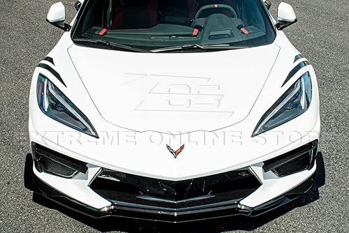 Miniatura 4 de Repuesto para Chevrolet Corvette C8 2020  Z06 Z07 Performance Package Style ABS Plastic  Pintura de carbono Flash metálico 5 piezas parachoques