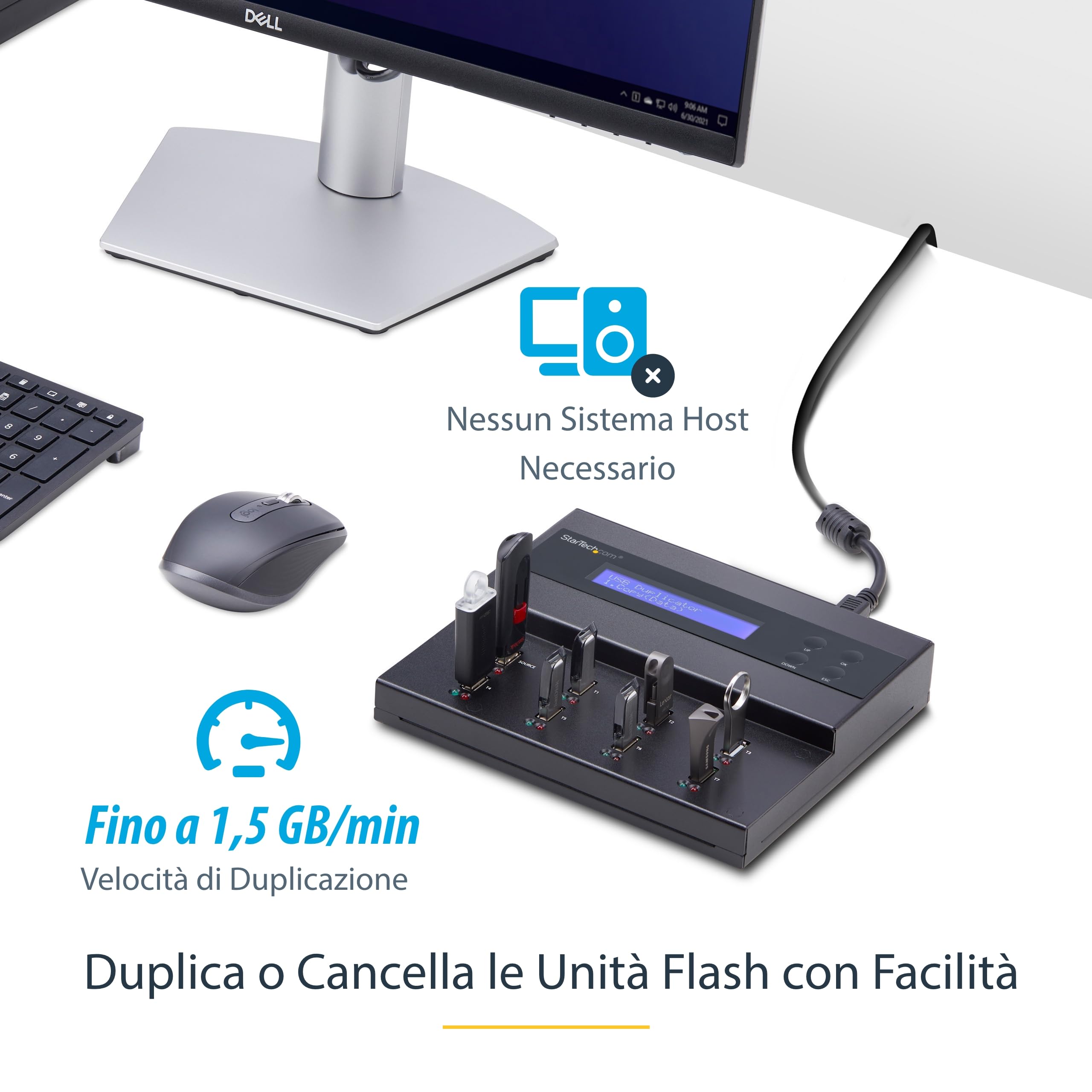 Dock USB 1:7 Duplicatore/Erasatore 1.5GB/min di StarTech.com - Dettaglio