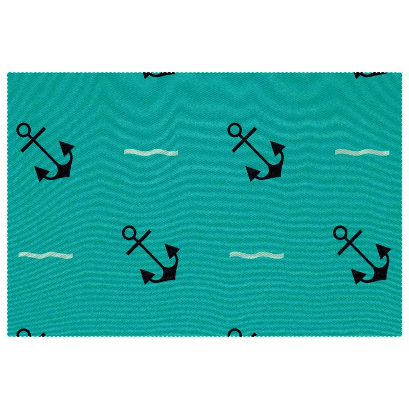 Set de table ancre marine de qualité supérieure antidérapant pour table en bois précieux