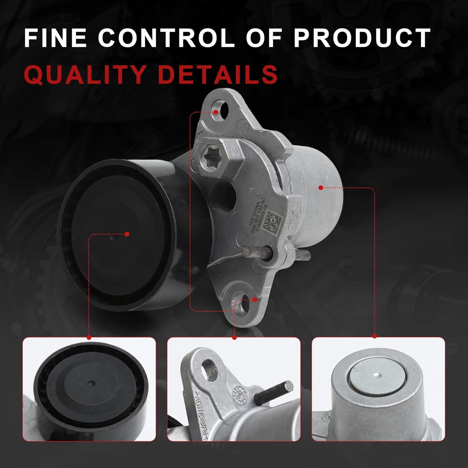 06L903133F 06K903133M Engine Timing Belt Tensioner Assembly Compatible with Audi A3 TT VW Beetle Jetta Tiguan Seat 1.8T 2.0T