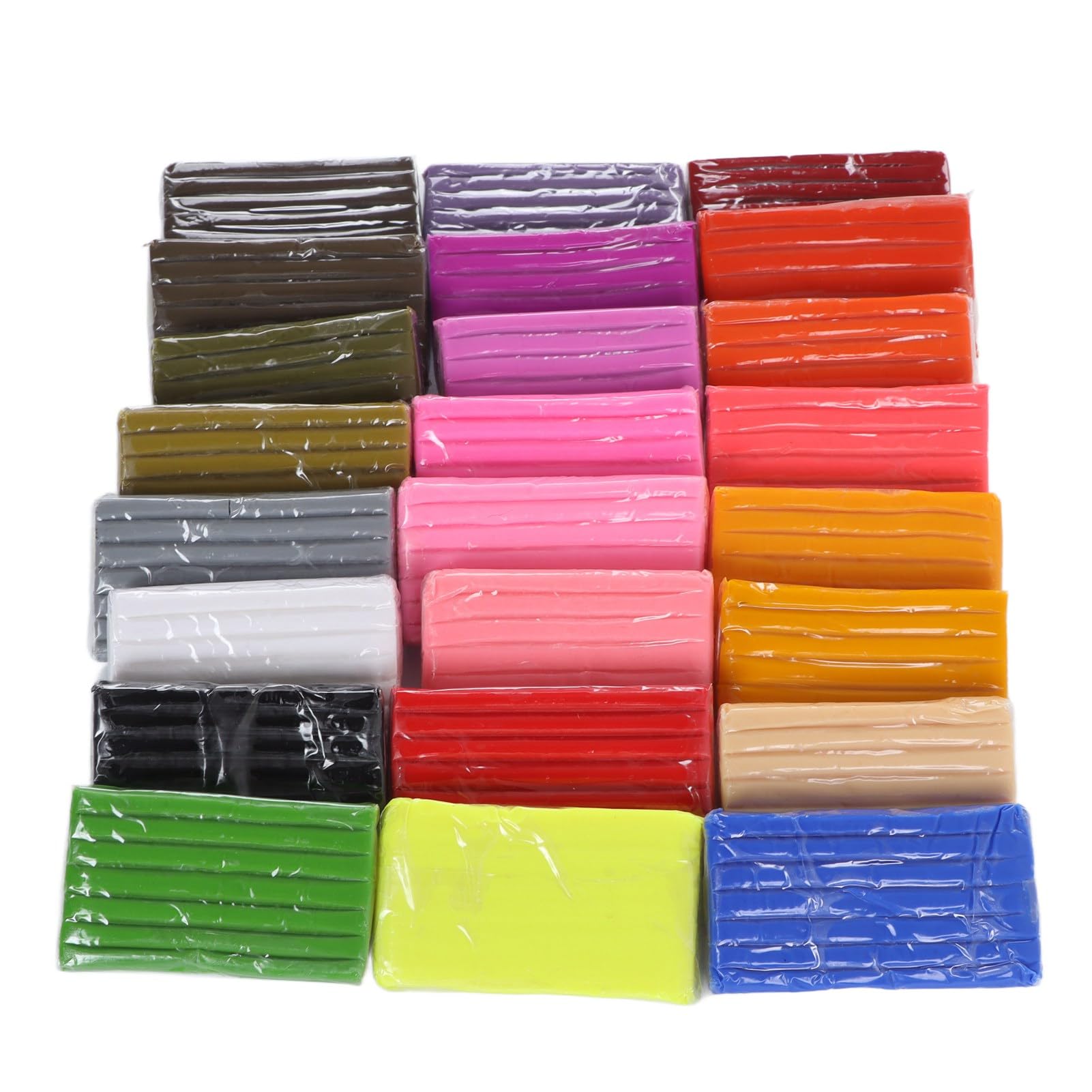 Cryfokt Polymer-Ton-Set, 24 Farben, Niedriger Temperatur, Weicher, Ungiftiger Ton für ab 3 Jahren, Zum Selbermachen, Handgefertigtes Bildhauen, Modellieren, mit Aufbewahrungsbox und Werkzeugen