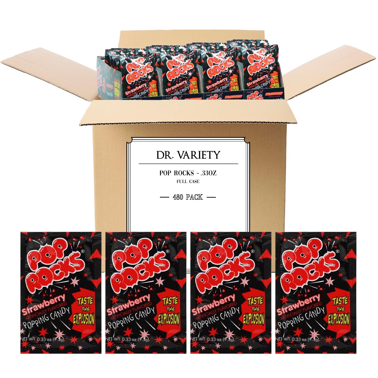 Amazon.com : Pop Rocks Strawberry Bulk Case (0.33oz) – 480 Pack