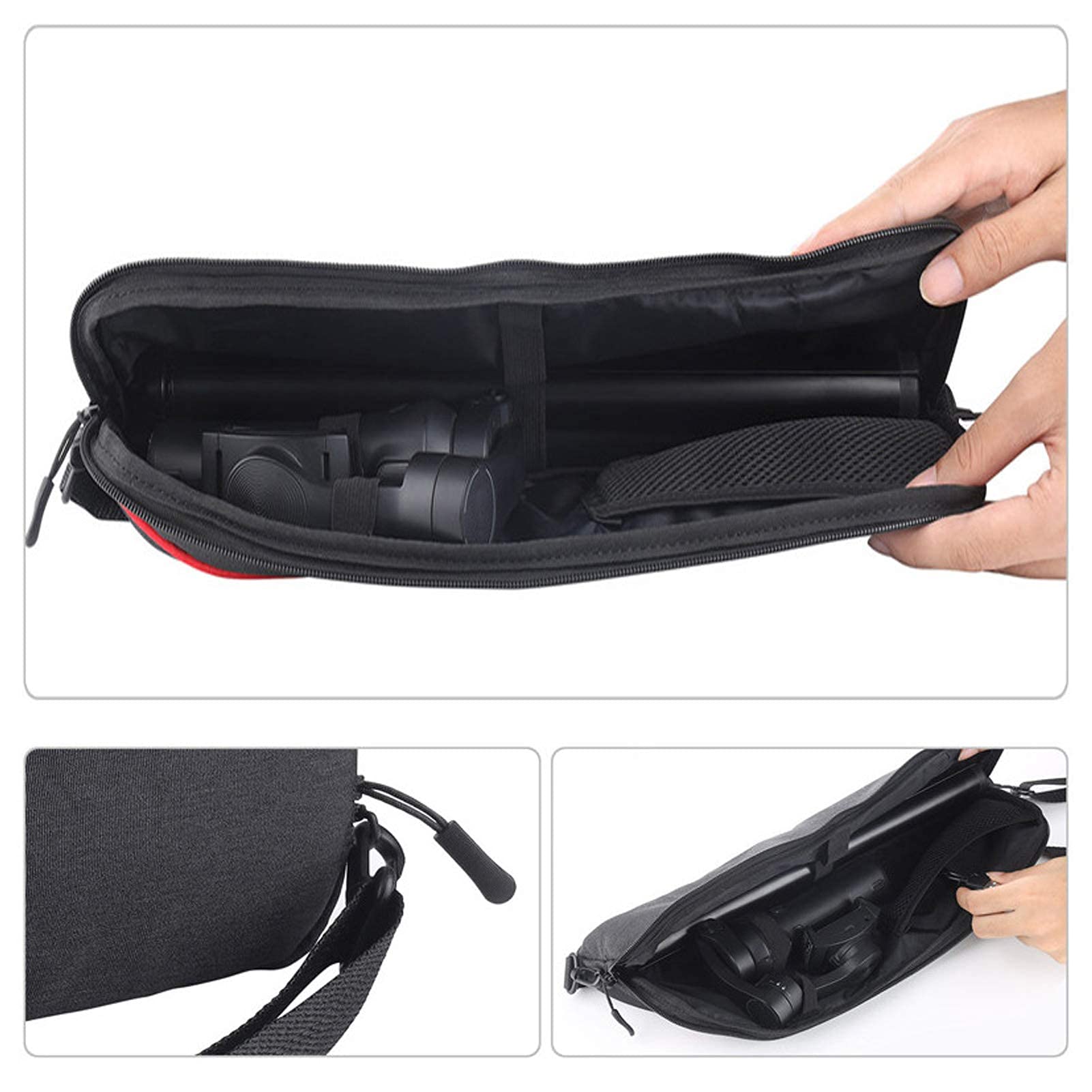 Borsa per treppiede, 50 cm Nylon Nero Resistente Borsa per treppiede Stabilizzatore Asta di prolunga Zaino a Tracolla Borsa Portatile con Tracolla
