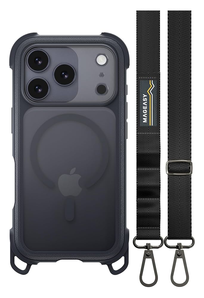 【MagEasy】 iPhone Air 対応 ケース ショルダー ストラップ MAGEASY iPhone Air ケース ショルダー ストラップ クリア