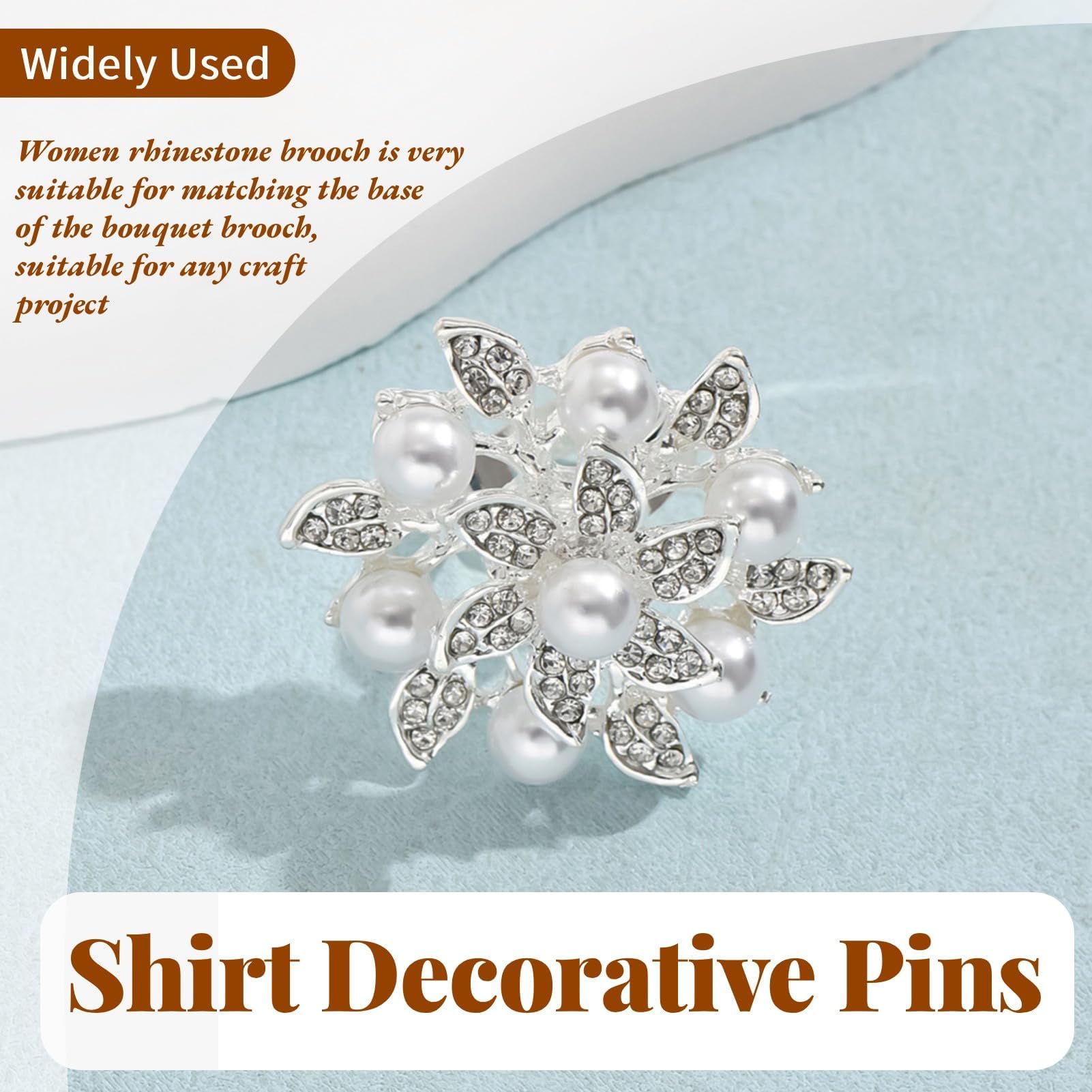 Spille a forma di girasole da donna, spille con perle, spille con