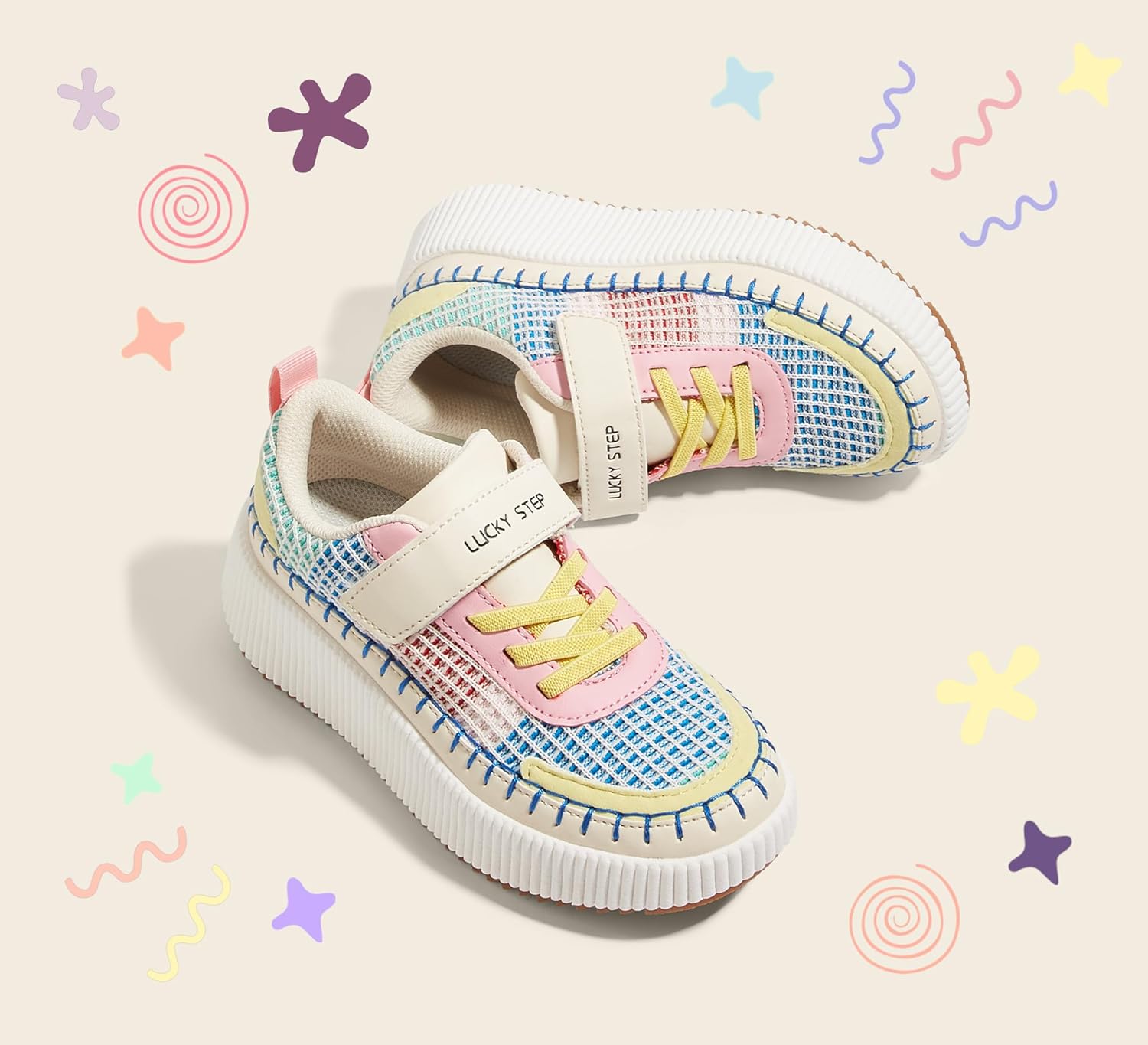 LUCKY STEP Kid's Glitter Running Sneaker Sparkly Braided Shiny Bling Princess Shoes School Athletic Walking Shoes for Children/Boys/Girls - Image 7