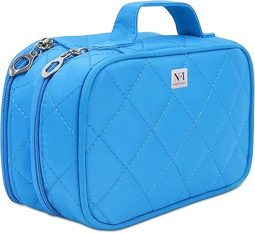 Miniatura 9 de NFI essentials Double Layer Cosmetic Storage Bag Make Up Organizer Makeup Case with Brush Compartment Travel Toiletry Makeup Kit case Pouch for
