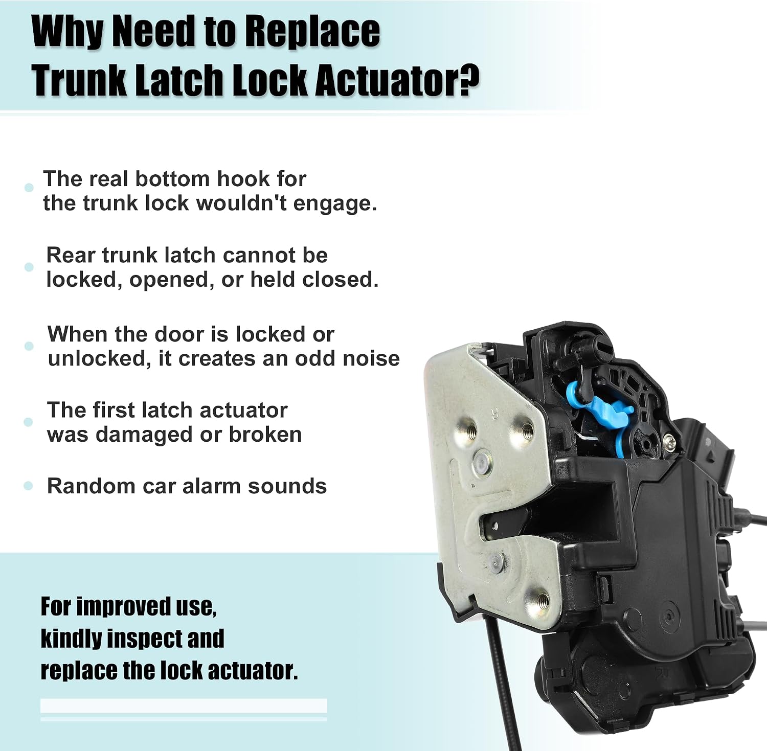 ACROPIX Rear Right Power Door Lock Latch Actuator Motor Fit for Hyundai Elantra 2011-2016 No.814203X010 - Pack of 1