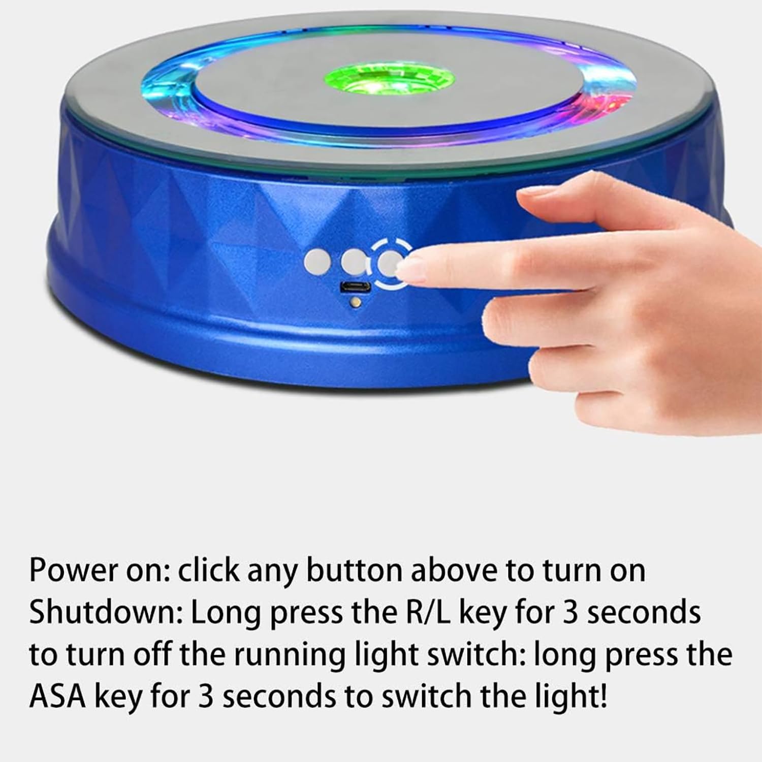 ERICAT Expositor Giratorio Eléctrico, Plataforma Giratoria Automática, Capacidad De Carga De 8kg Y Ángulo De Rotación Ajustable, Soporta Conexión Bluetooth Y Bajo Nivel De Ruido, para Eventos