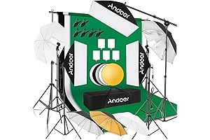 Professional Andoer Light Photography Studio Lighting Kit for Product Photography, Portraits and Live Streaming