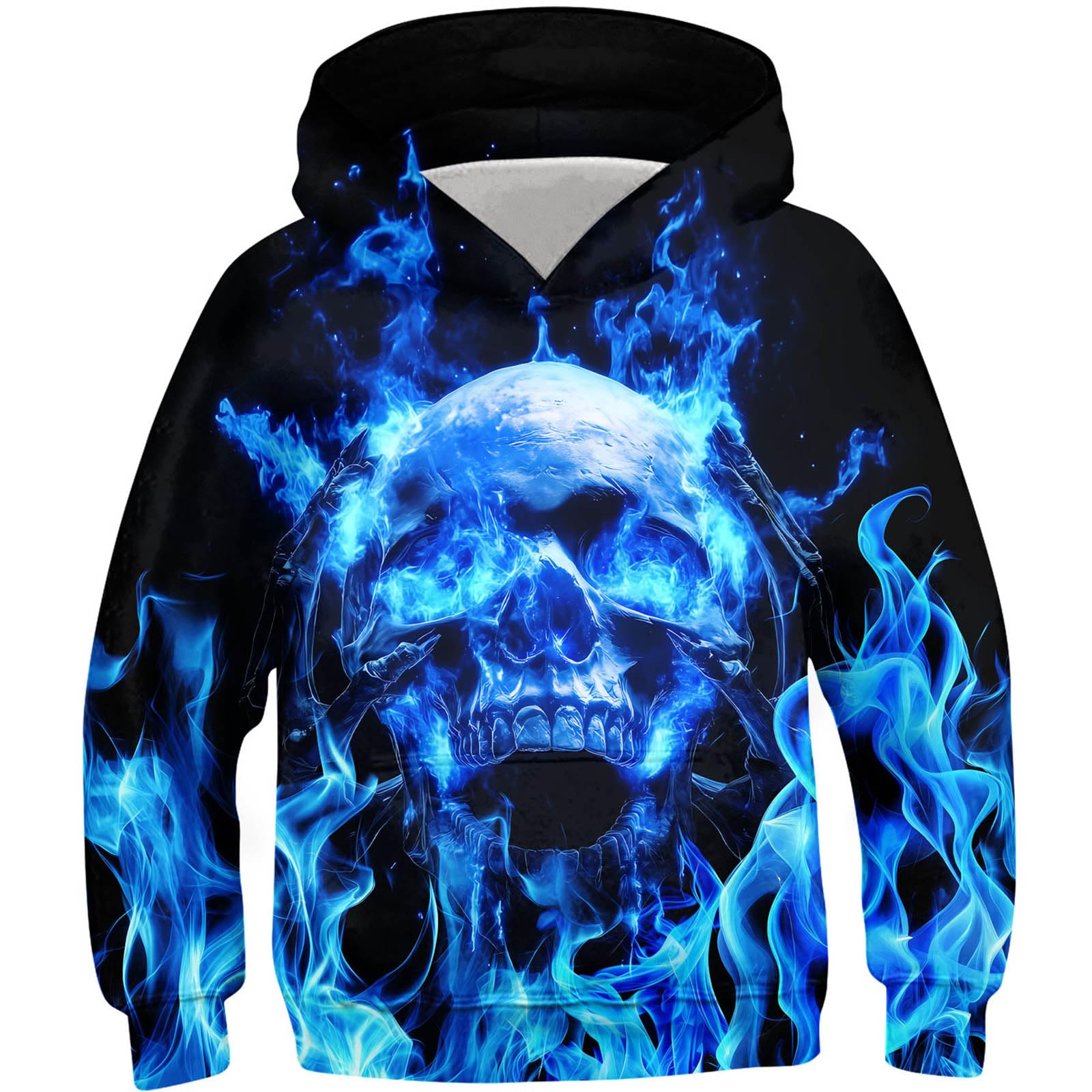 SFreeBo Jungen Hoodie Pullover 3D Druck Sweatshirt mit Tasche 6-16 Jahre | Hoodie Kinder Jungen,Langärmelig,mit Kapuze,Fleecefrei,Leichtes Dünnes,Kängurutasche,für Schulalltag,Freizeit,Streetwear