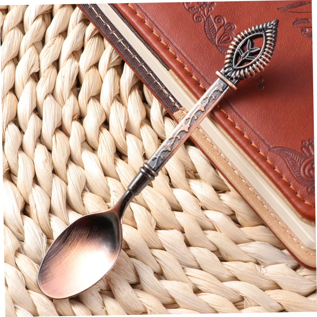 BESTonZON 15 Piezas Cucharas Antiguas Cucharas De Café Antiguas Cucharas Doradas Para Café Cucharas Para Mezclar Trajes Negros Cucharas De Espresso Cuchara Sopera Anticuado