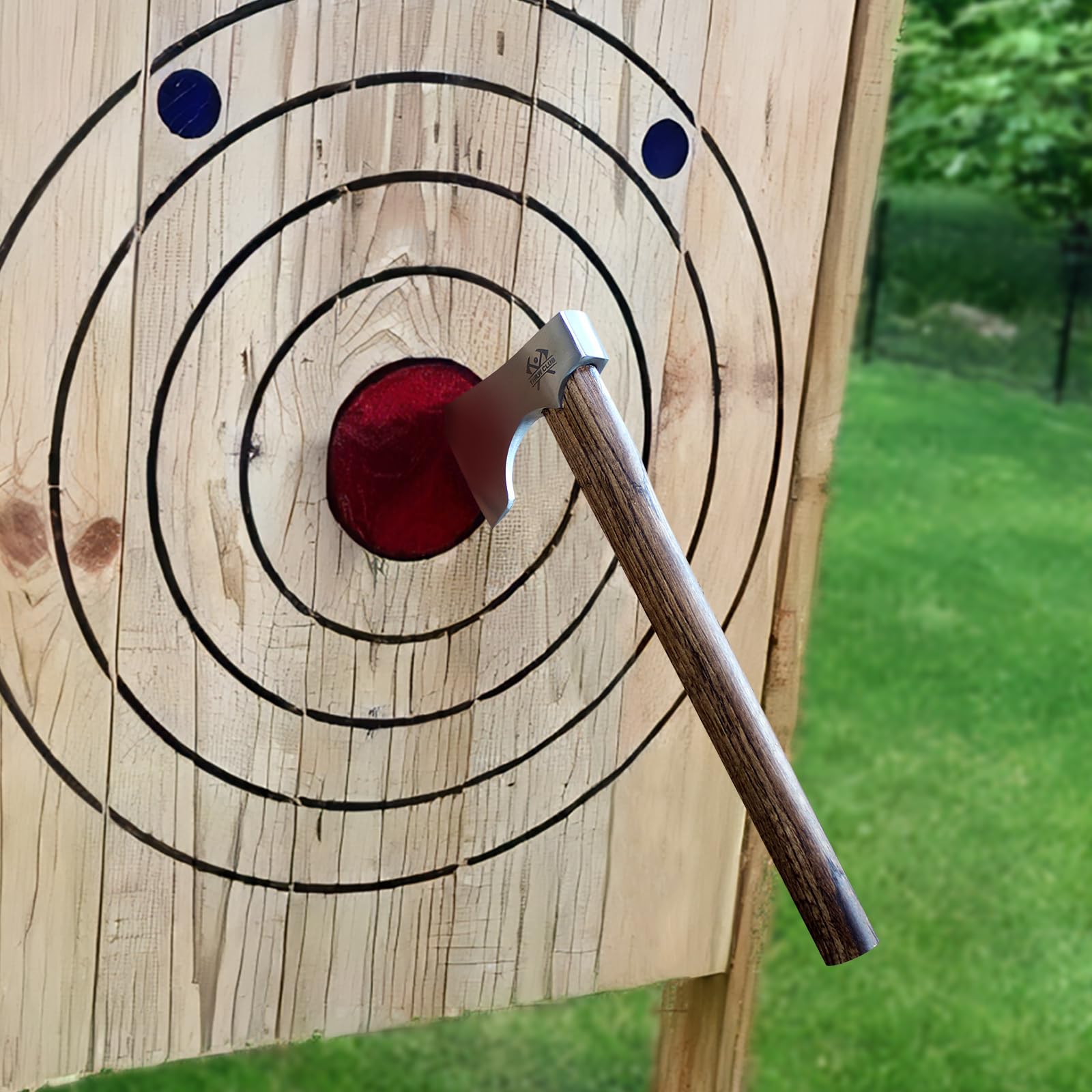 THRWCLUB Throwing Axe, Throwing Hatchet For Professional Throwing Competitions, 19" Wooden Handle With 1.6 Lbs 1065 High Carbon Steel Head, Perfect Balance And Agile Control