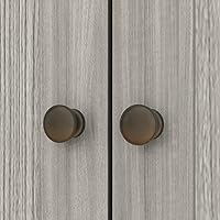 Vista 6 de AIEGLE Armario grande de cocina, armario de almacenamiento con puertas de vidrio, cajones y encimera, gabinete de almacenamiento de despensa