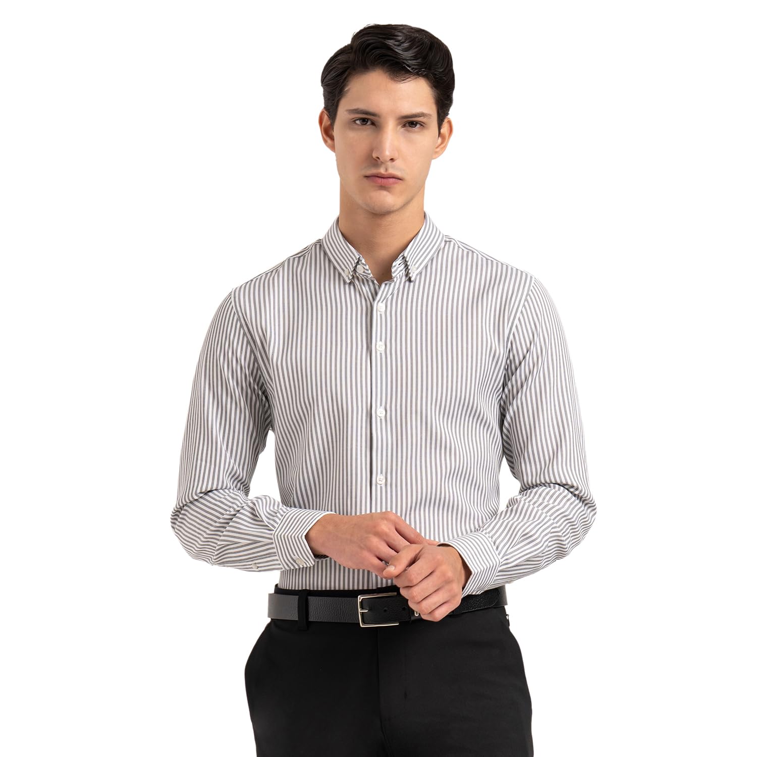 red tape Shirts for Men in Blue Stripe Shirt-picture-11