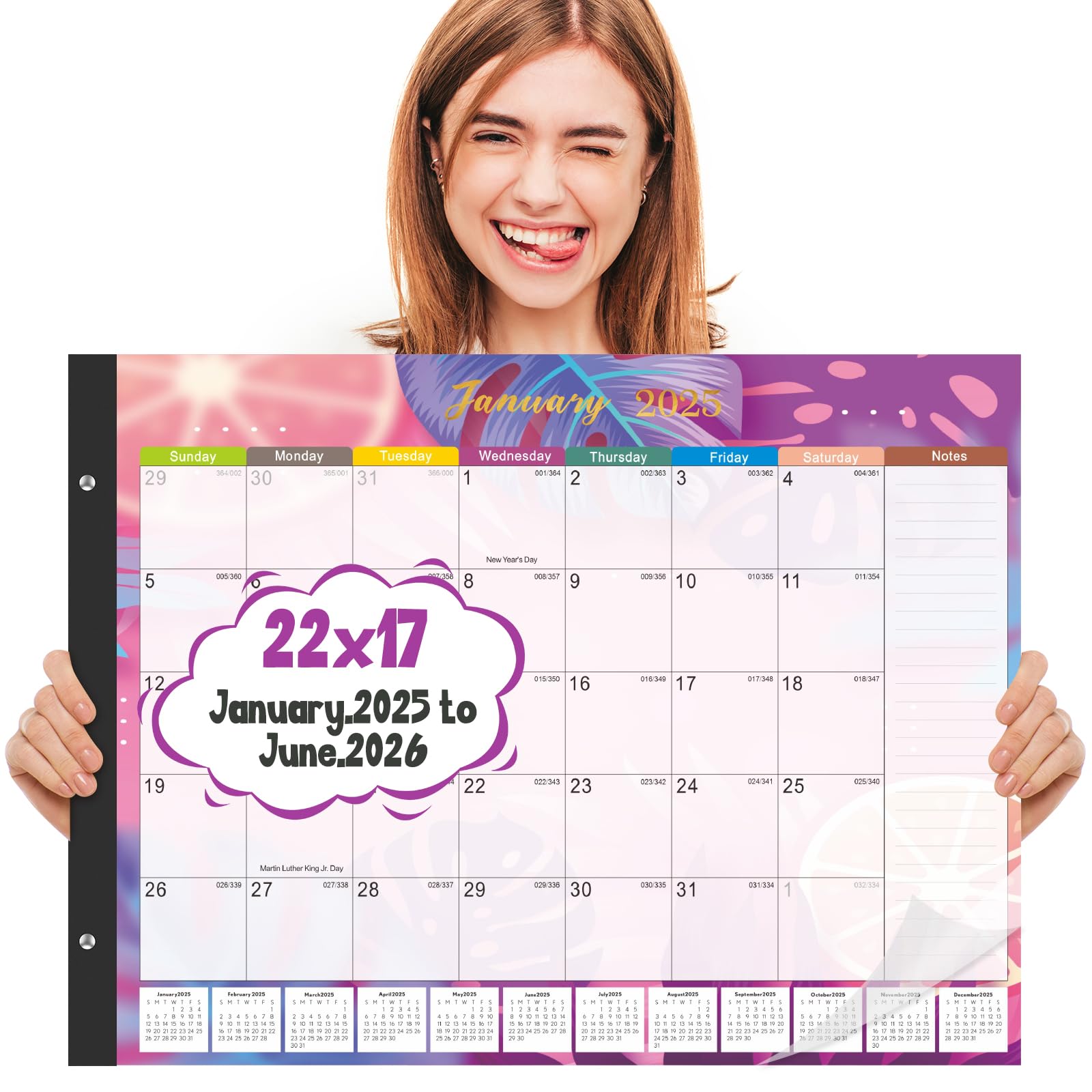 Calendario De Pared 2026 Temática Vacas Escocesas - Decoración Rústica Mensual Para Casa O Trabajo - 28x22 Cm