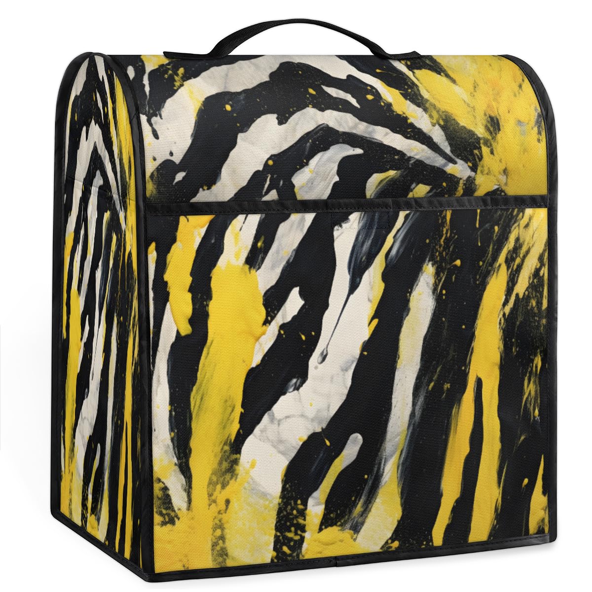 Coffee Maker Cover Abstract Zebra Kitchen Appliance Covers Small Appliance Covers Blender Cover Juicer Cover Dust Covers for Kitchen Appliances with Top Handle and Pockets,Washable,B536