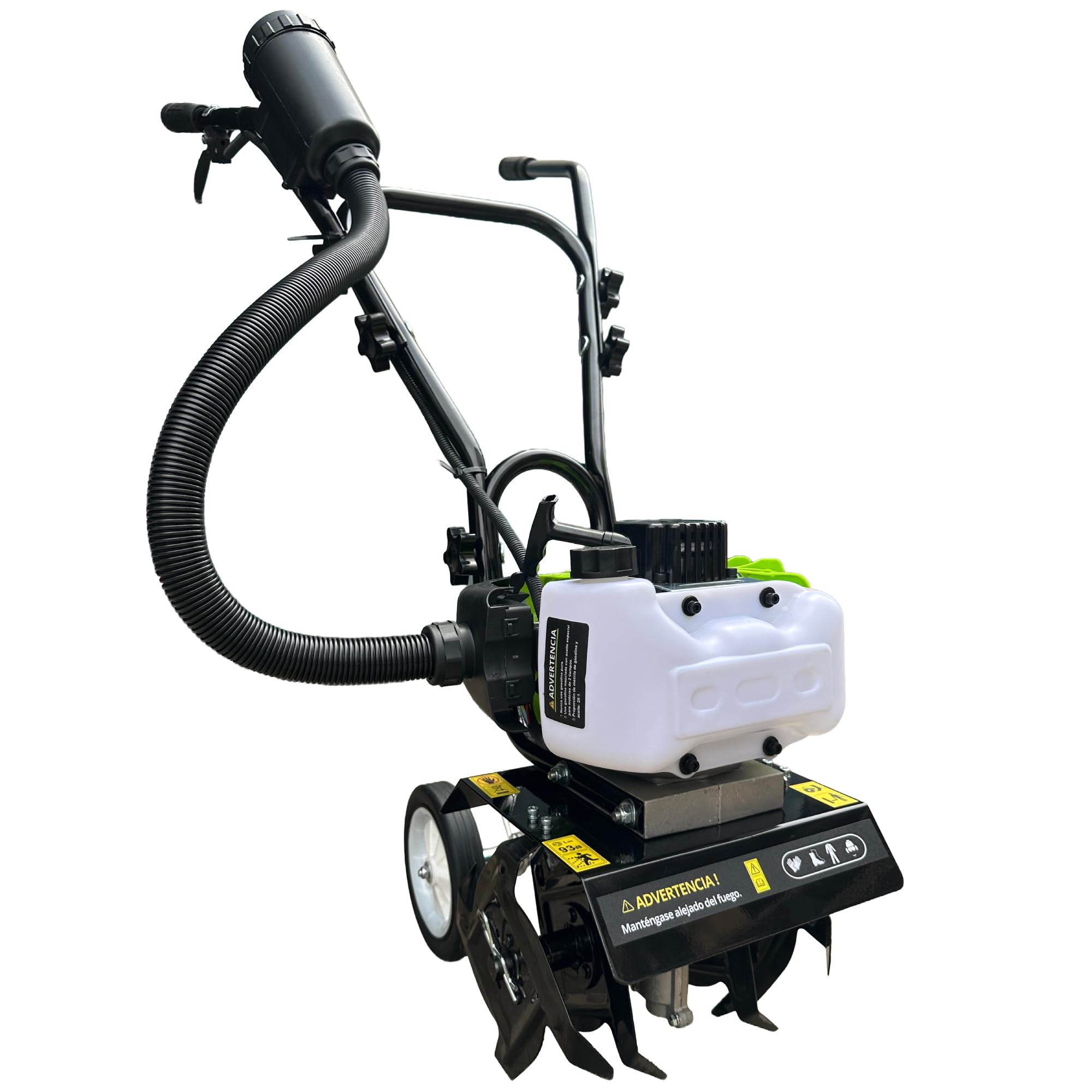 Synergy Mini Motoazada Gasolina 52cc 2CV – Motor 2 Tiempos – Ancho de Trabajo 26cm – 4 Cuchillas Reforzadas y Ruedas de Transporte – Modelo Groundwork