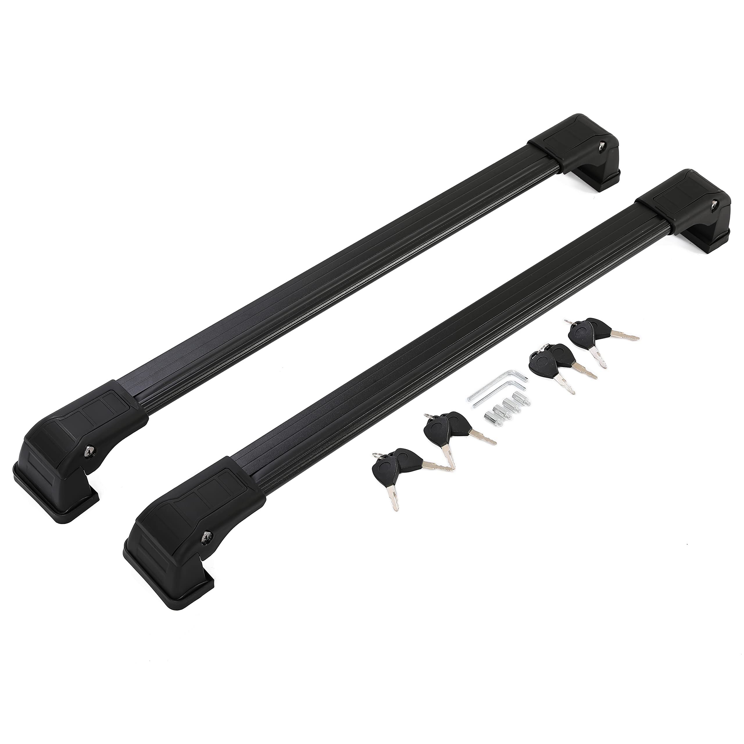 Photo 1 of HECASA Lockable Cross Bars Compatible with 2006-2017 Mazda 5 Mini Passenger Van 4-Door 220 LBS Roof Racks Luggage Carrier Cargo Racks Cross Rails Black